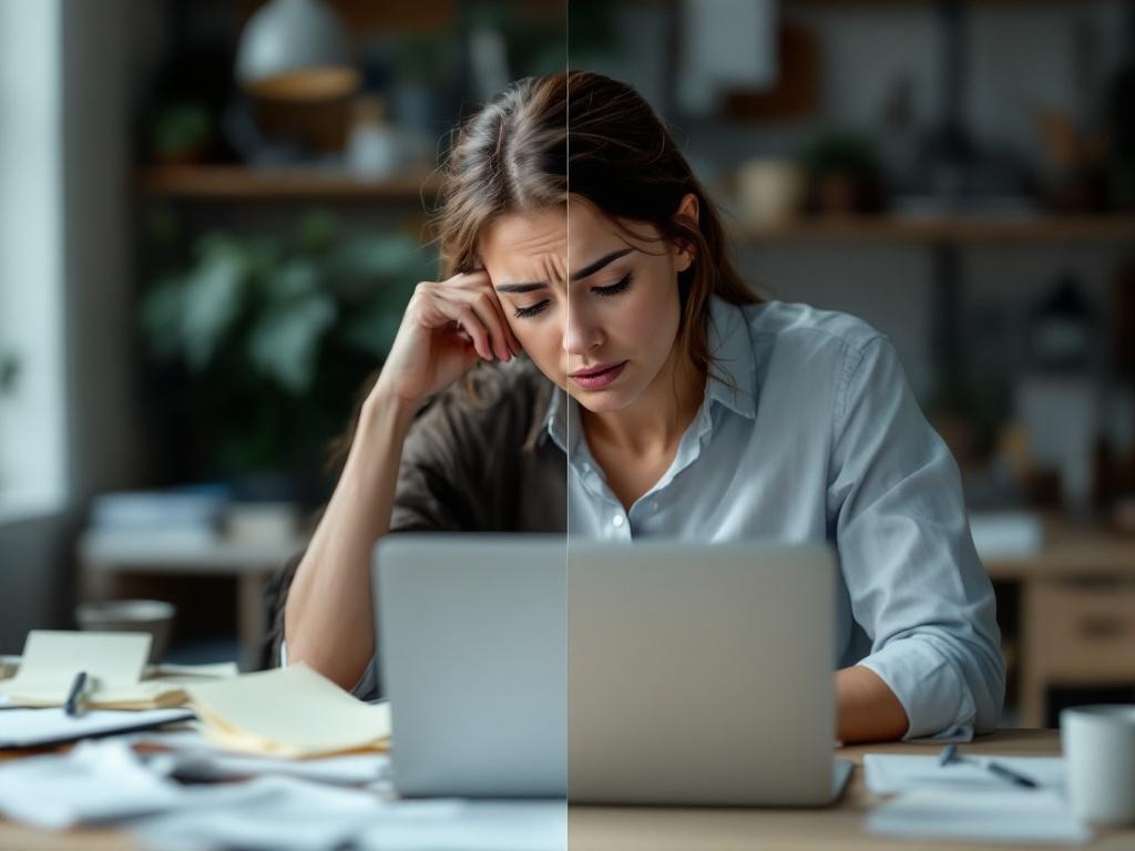 Brain fog before and after